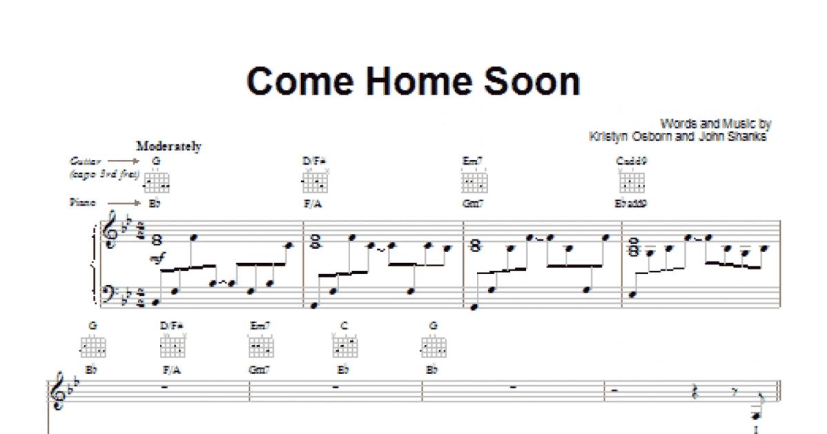 Come Home Soon Sheet Music, SHeDAISY