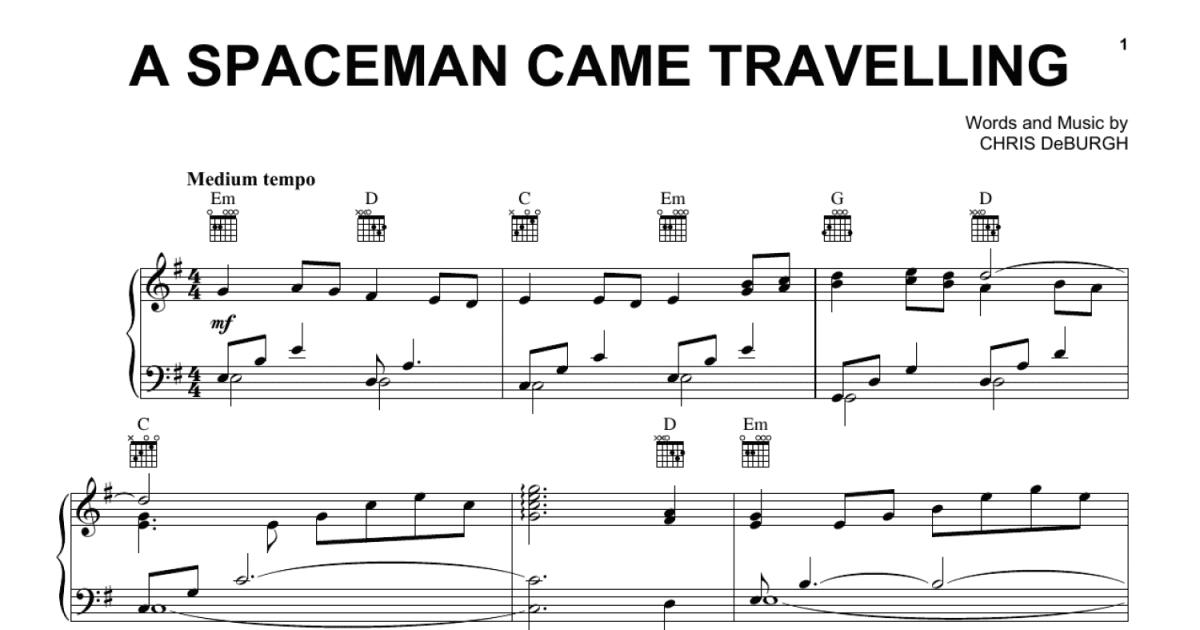 a spaceman came travelling chords