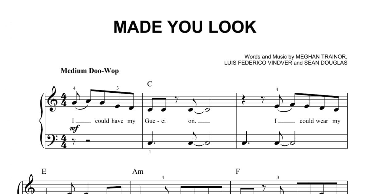 Made You Look - Meghan Trainor Sheet music for Piano (Solo