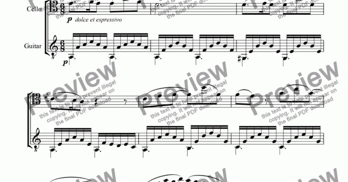 Siciliana for Duet of Classical Guitars [notation] by J.S.Bach - Sheet  Music PDF file to download