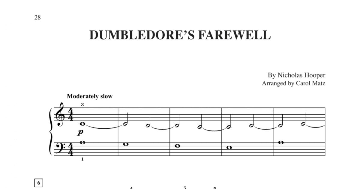 Nicholas Hooper - Dumbledore's farewell (Harry Potter) Sheets by