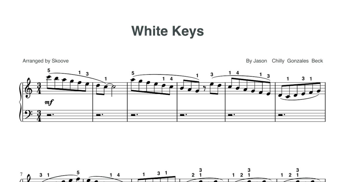 White Keys – Chilly Gonzales Sheet music for Piano (Solo