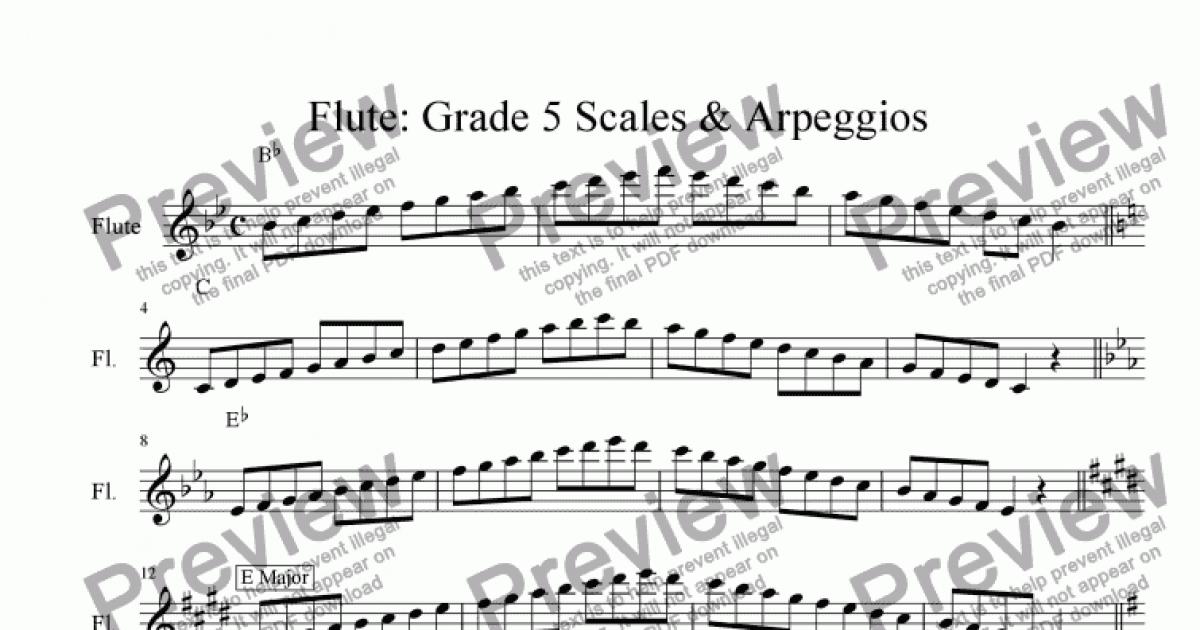 flute e flat major scale