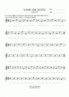 Note Name Review - Treble - Download Sheet Music PDF file