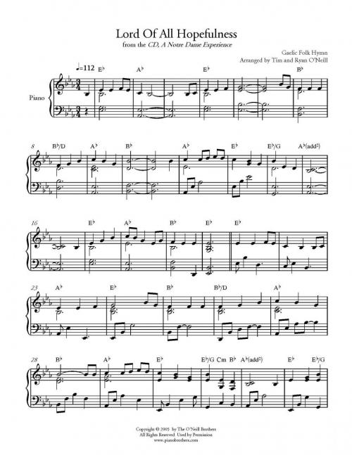 Lord Of All Hopefulness - Download Sheet Music PDF file