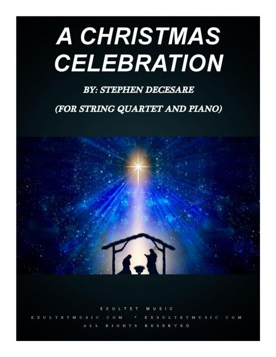 A Christmas Celebration (for String Quartet and Piano) - Sheet Music