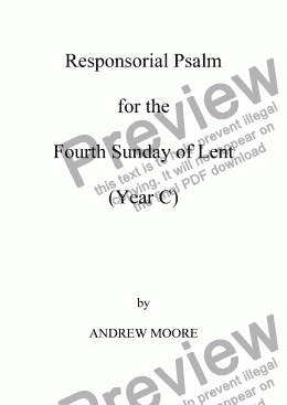 page one of Fourth Sunday of Lent (Year C)
