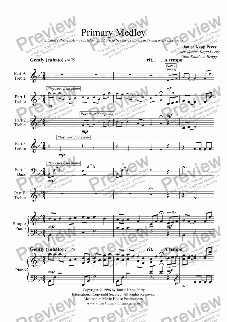 Instant Ensemble Primary Medley Download Sheet Music Pdf File