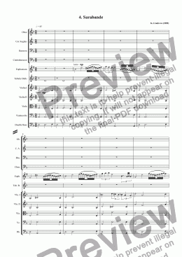 page one of Suite for Euphonium and Orchestra: 4.Sarabande