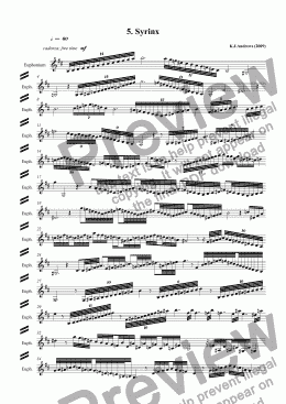 page one of Suite for Euphonium and Orchestra: 5.Syrinx