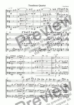 page one of Trombone Quartet