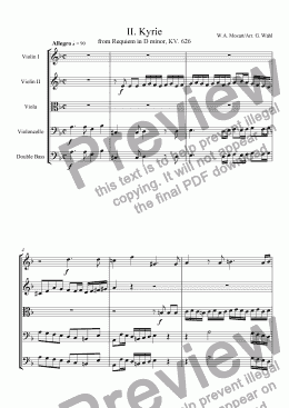page one of Kyrie from Requiem Mass in D minor, KV. 626