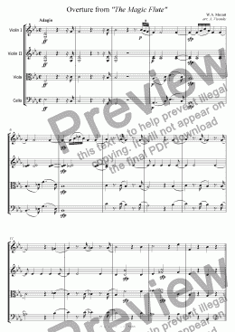 page one of The Magic Flute Overture