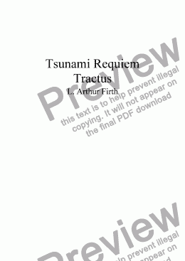 page one of A Tsunami Requiem - Church version - 6 - Offertorium