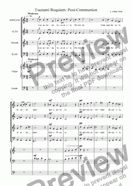 page one of A Tsunami Requiem - Church version - 10 Postcommunion