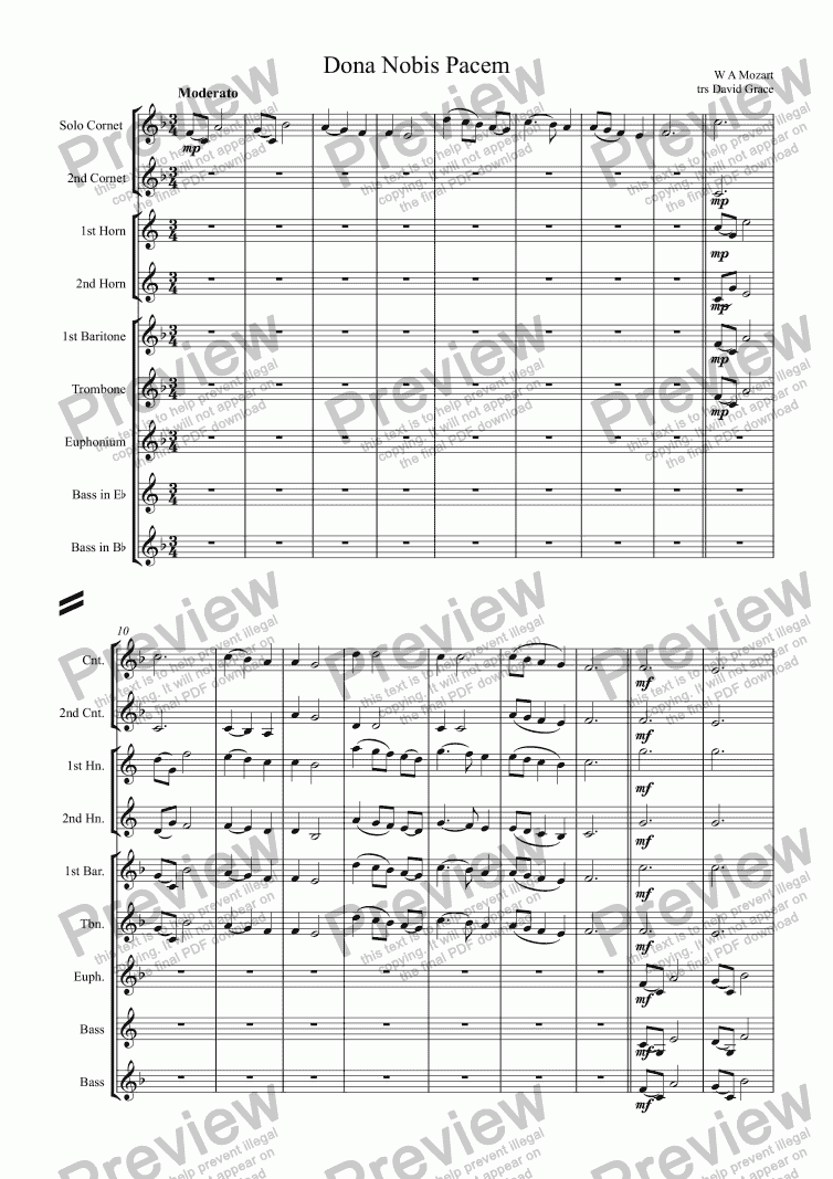 Dona Nobis Pacem Mozart Download Sheet Music Pdf File