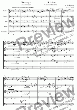 page one of "October - Autumn Song"