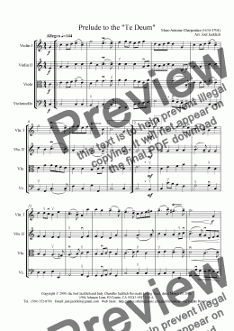 page one of Prelude from the Te Deum