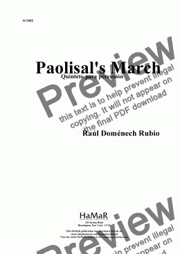 page one of Paolisal’s March