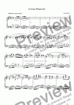 page one of Korean Rhapsody