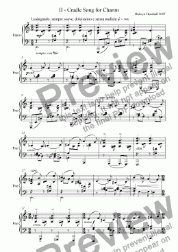 page one of Cradle Song for Charon [piano]