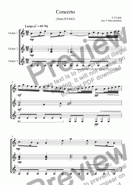 page one of Concerto (from RV 443 -2)