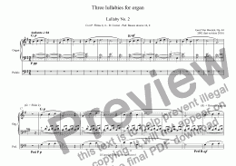 page one of 3 Lullabies for organ, Op. 44 - No. 2