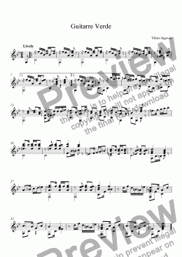 page one of Guitarre Verdi