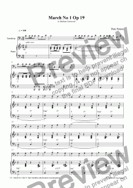 page one of March No 1 Op19 [easy Trombone version]