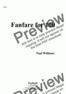 page one of Fanfare for 100