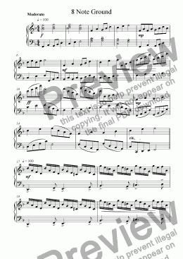 page one of Ground for Piano