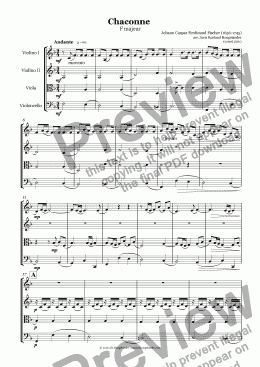 page one of Chaconne (F major)
