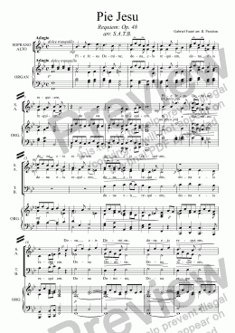 page one of Pie Jesu