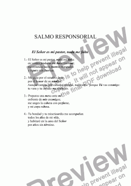 page one of Salmo 22 (Misa de acción de gracias)