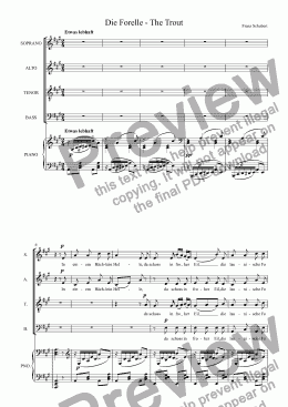 page one of Die Forelle (The Trout) (SATB)