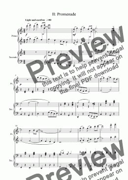 page one of Anniversary Suite for piano duet II