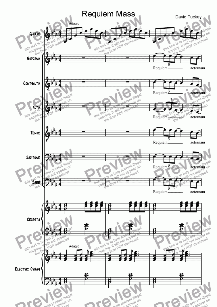 uragirimono no requiem sheet music