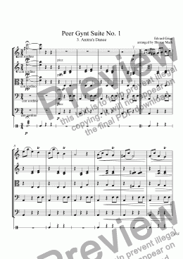 page one of Peer Gynt  Suite No. 3. Anitra's Dance