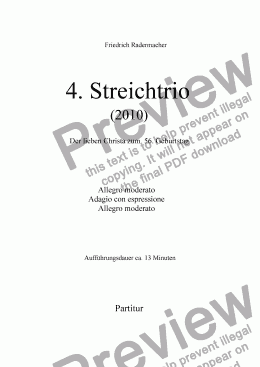 page one of 4. Streichtrio