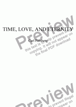 page one of TIME, LOVE, AND ETERNITY