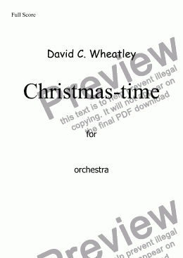 page one of Christmas-time for full orchestra by David Wheatley