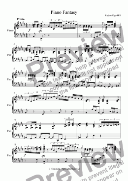 page one of Piano Fantasy [Piano Solo]