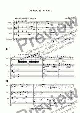 page one of Gold & Silver Waltz