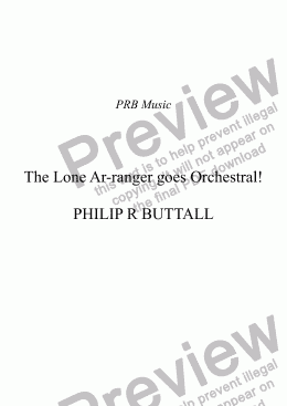 page one of The Lone Ar-ranger goes Orchestral!