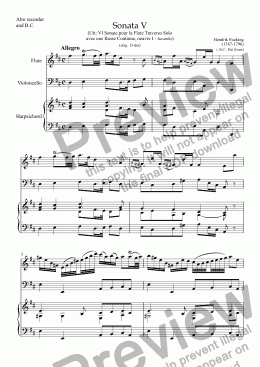page one of Sonata V (Focking)