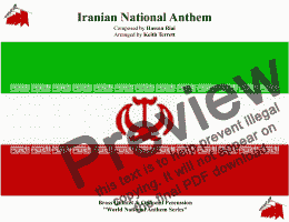 page one of Iranian National Anthem for Brass Quintet & Percussion (World National Anthem Series)