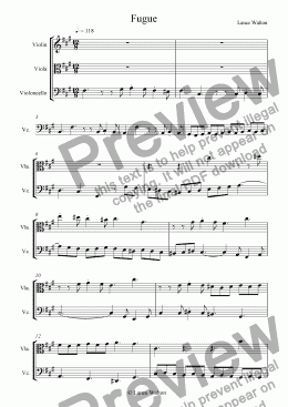 page one of Fugue in F# Minor