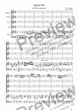 page one of Agnus Dei (Mozart)