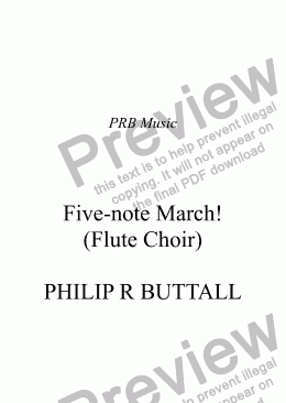 page one of Five-note March! (Flute Choir)