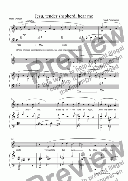 page one of Jesu, tender shepherd